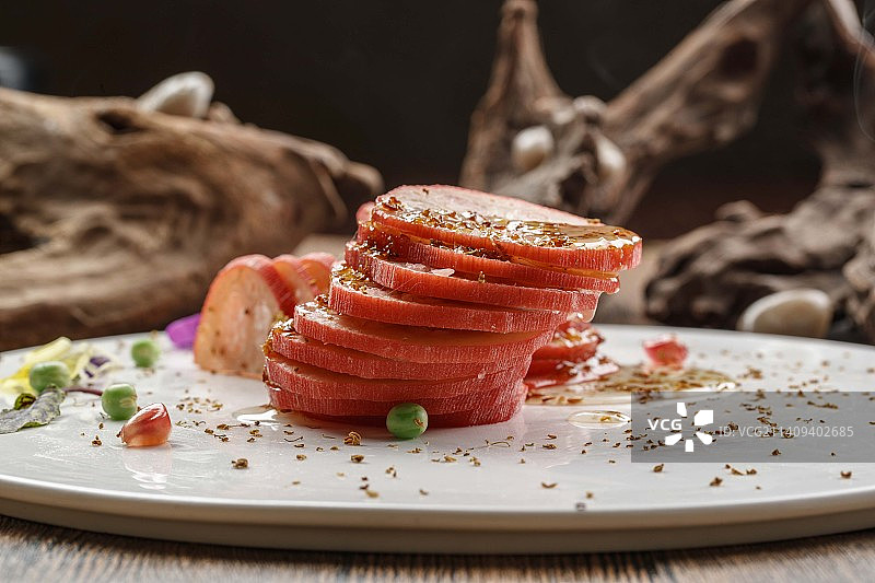 美味蜂蜜桂花蜜黄米藕图片素材