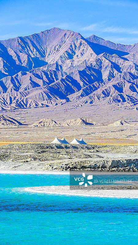 青海大柴旦翡翠湖风光图片素材