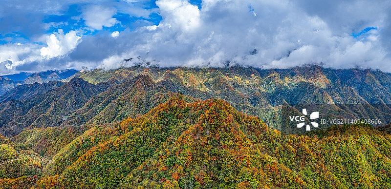 重庆城口，大巴山深处秋意浓图片素材