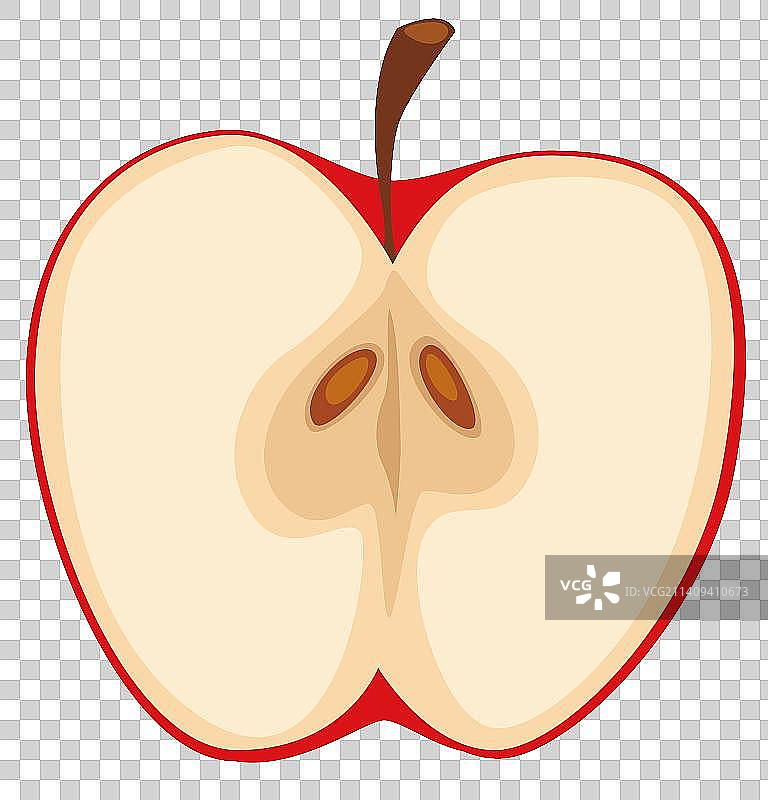 半个苹果图片素材