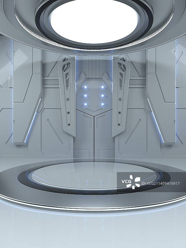 白色三维展示空间图片素材