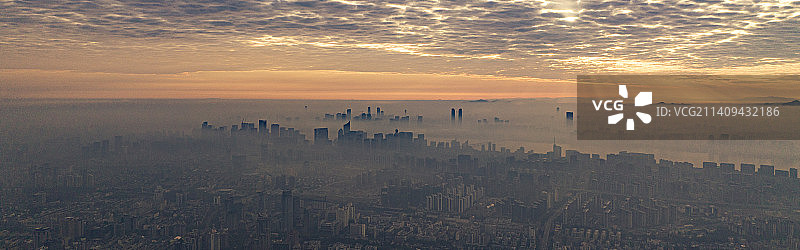 杭州平流雾图片素材