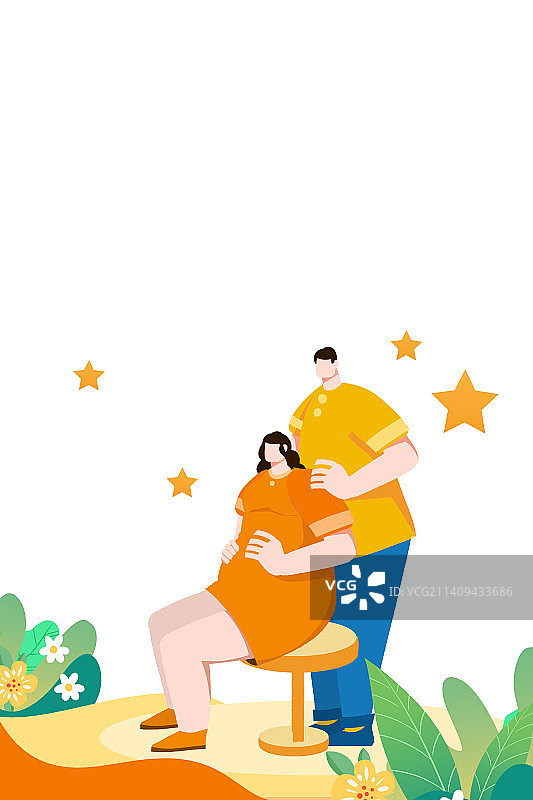 卡通手绘母婴插画图片素材