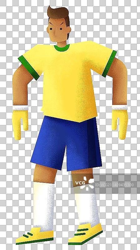 卡通足球守门员图片素材