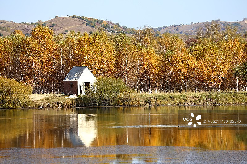 中国内蒙古锡林郭勒盟公主湖风光图片素材