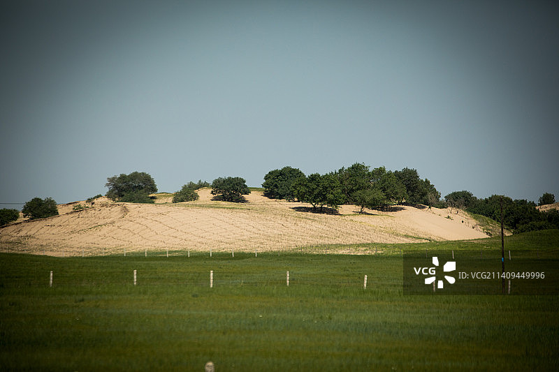 中国内蒙古锡林郭勒的浑善达克沙地图片素材