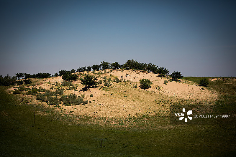 中国内蒙古锡林郭勒的浑善达克沙地图片素材