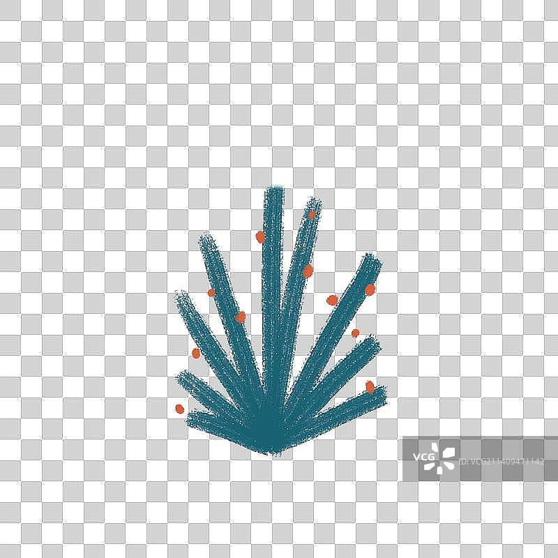 小清新植物叶子手绘简约抽象免抠元素图片素材