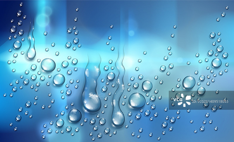雨滴或水汽凝结在模糊的表面图片素材