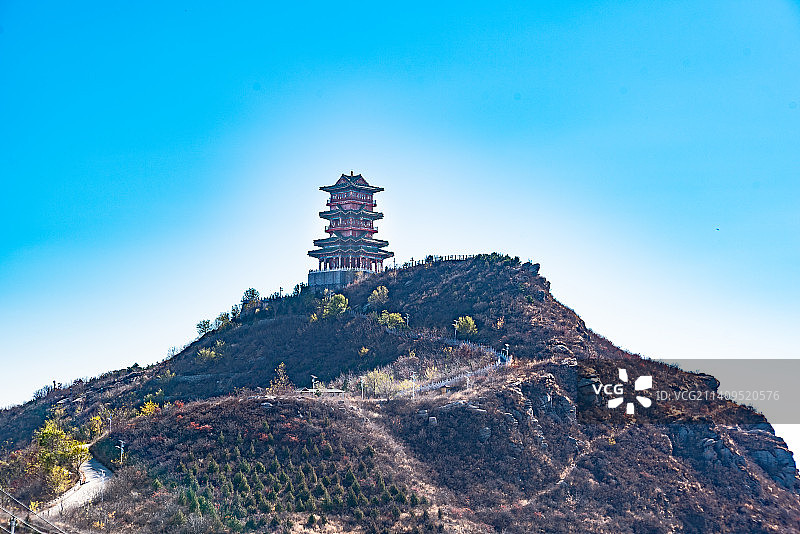 北京门头沟定都峰定都阁图片素材