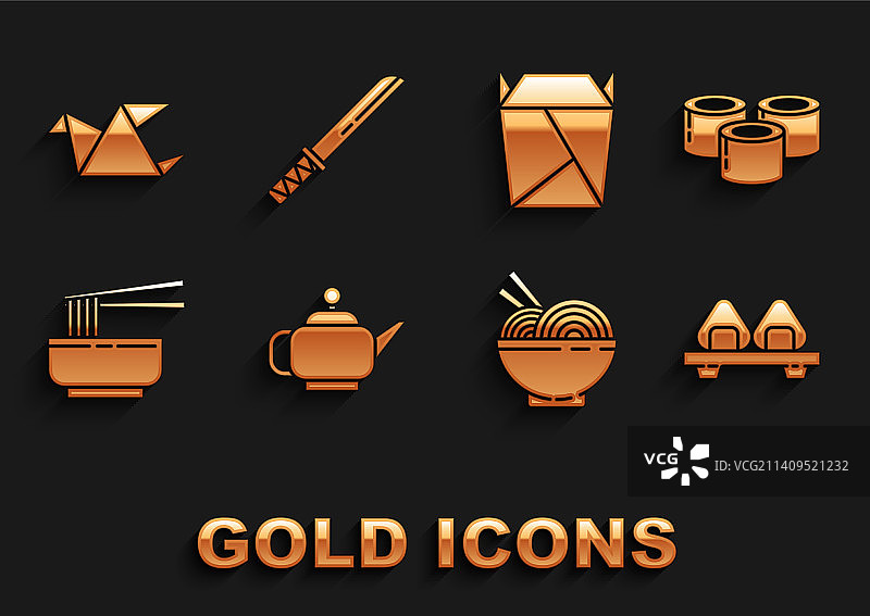 日式茶道与寿司图片素材