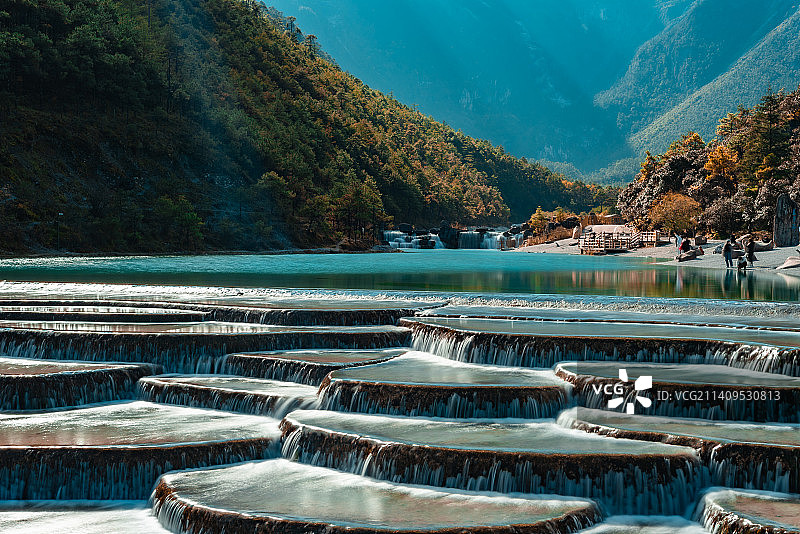 丽江蓝月谷秋色图片素材