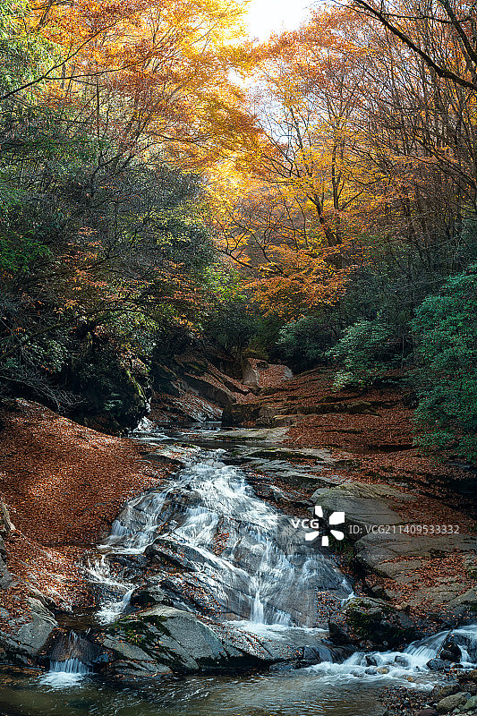 中国四川巴中南江县十八月潭景区秋色图片素材