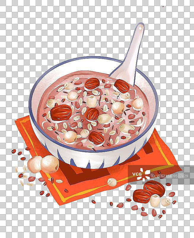 中国传统节日 腊八粥食材插画元素图片素材