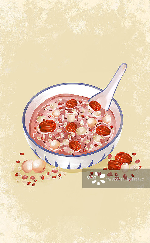 中国传统节日之腊八节插画图片素材