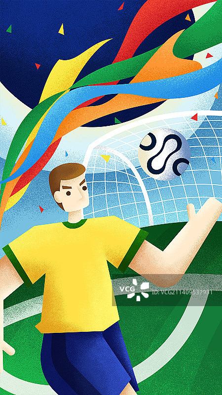 足球运动员插画图片素材