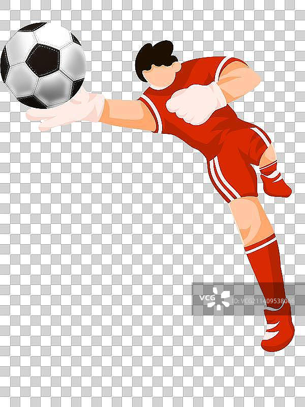 扑球的足球守门员图片素材