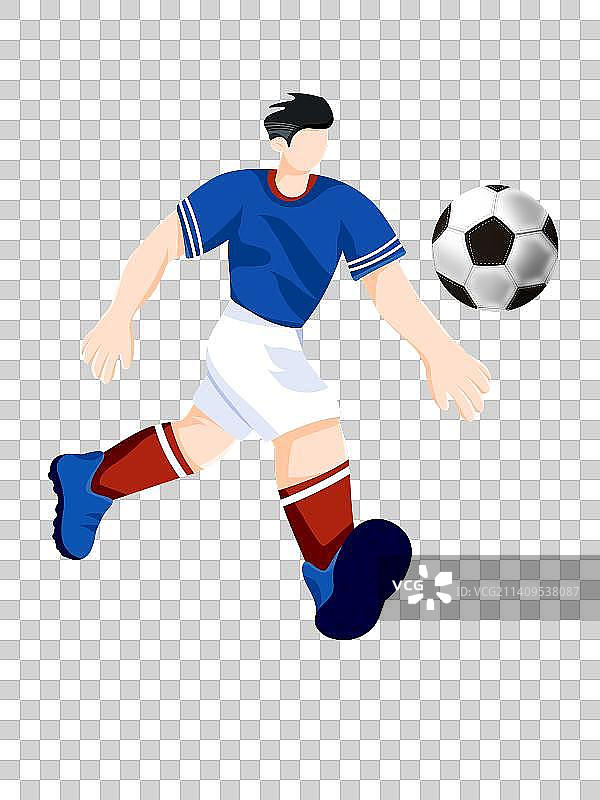 正在跑步的足球运动员图片素材