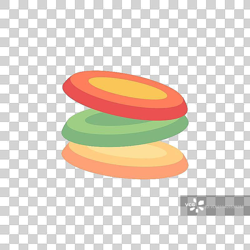 矢量透明飞盘3个图片素材