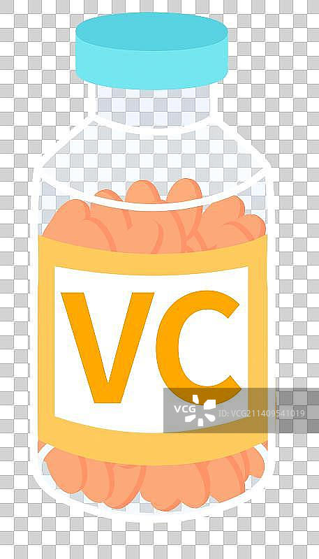 扁平风卡通维生素图图片素材