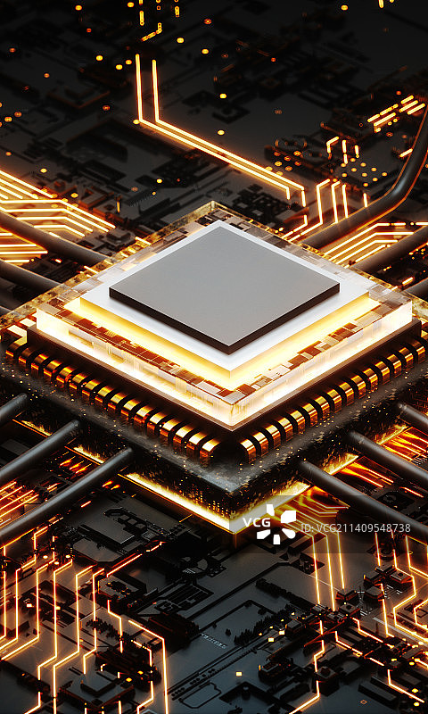 3D抽象现代科技空间场景图片素材