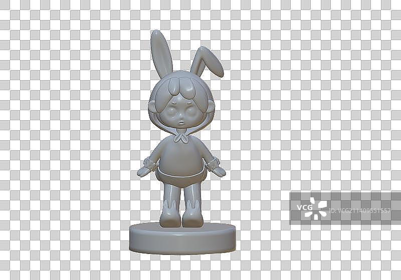 小兔子七七ip白膜图片素材