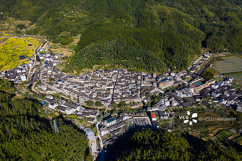 丽水庆元月山村全貌图片素材