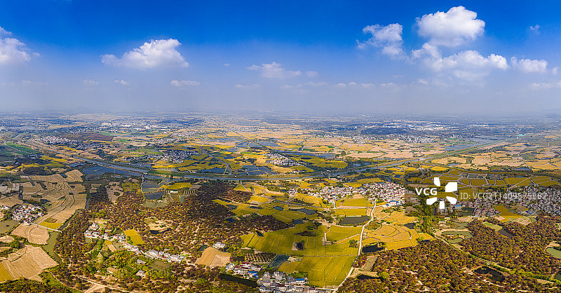 金秋十月句容丘陵地区美景，江苏句容图片素材