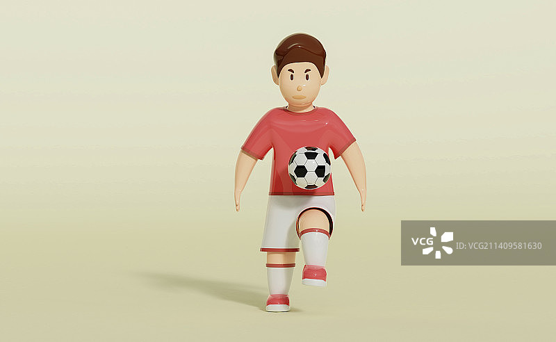 足球运动员在颠球图片素材