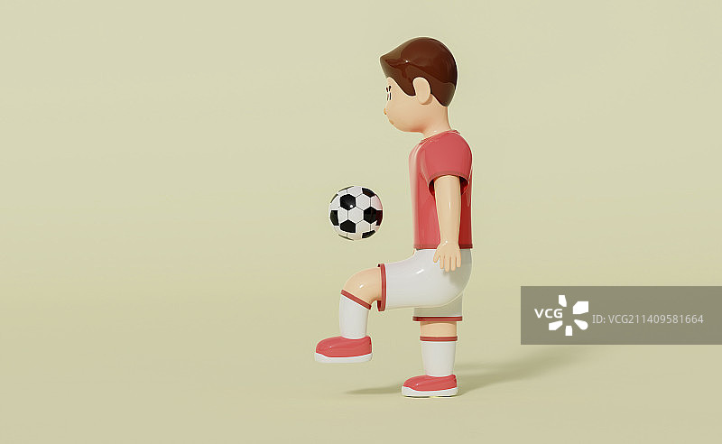 足球运动员在颠球图片素材
