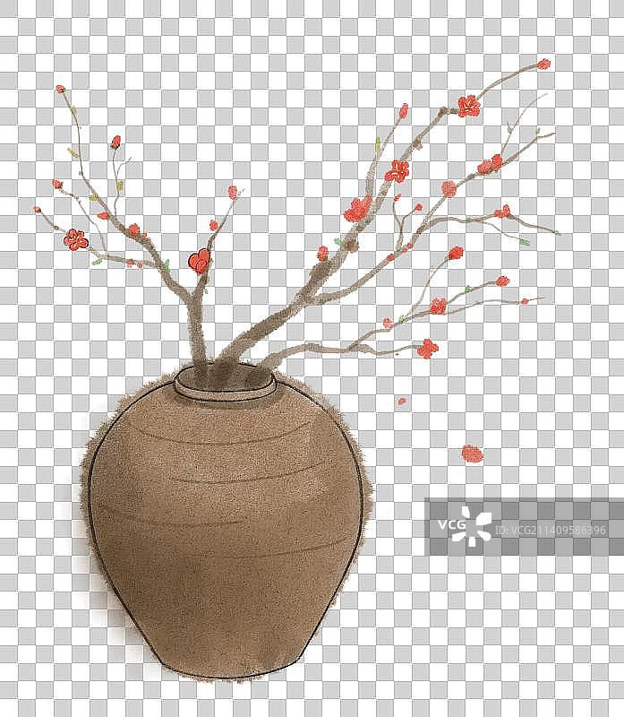 古风水墨花瓶图片素材