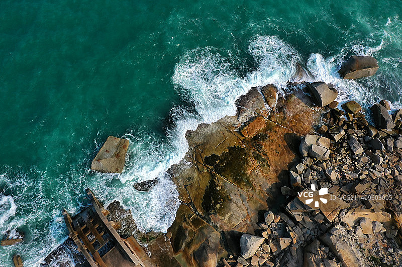 广东省汕尾市城区红海湾遮浪南海观世音旅游景区南海寺航拍图片素材