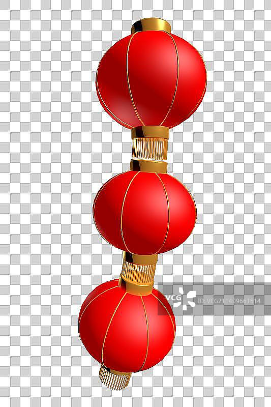 一串红灯笼欢欢喜喜过大年图片素材