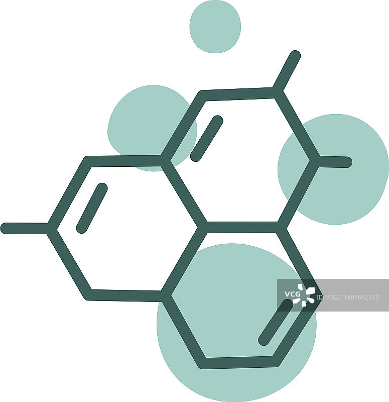 白色背景上的化学键图片素材