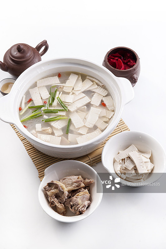 土鸡千叶豆腐图片素材