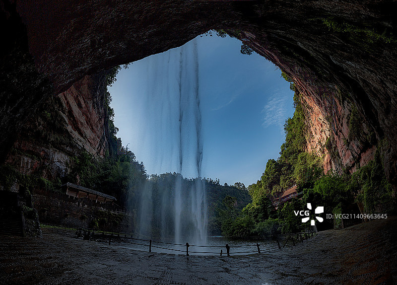 龙岩洞穴瀑布图片素材