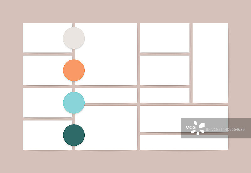 抽象照片拼贴网格样机图片素材