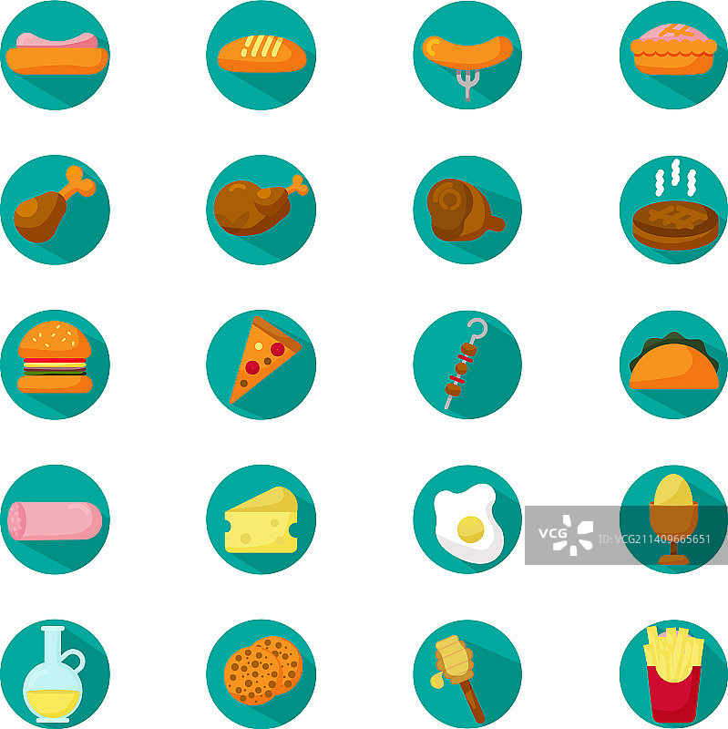 白色背景上的美味食物图片素材