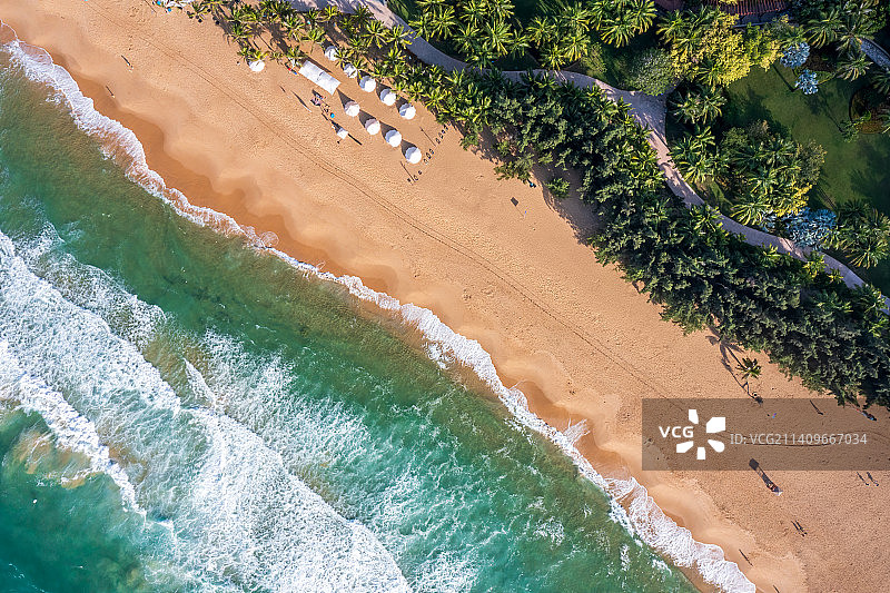 海南海岸沙滩公路航拍图片素材