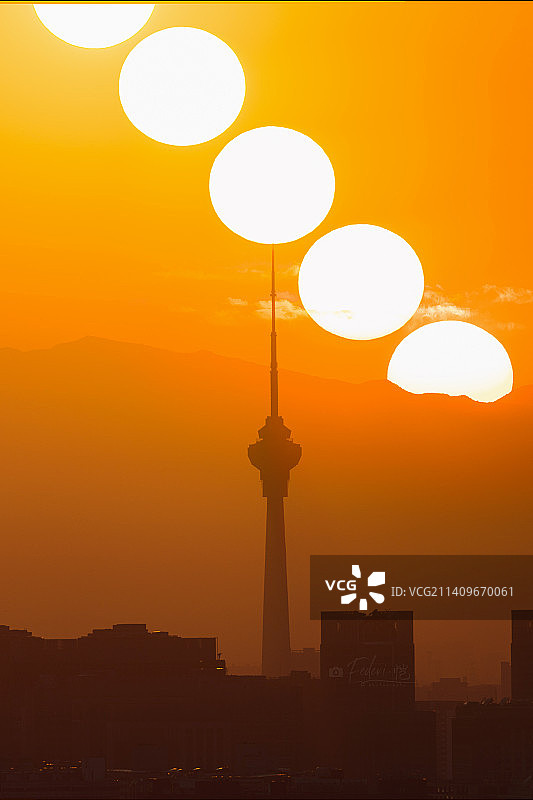 北京日落图片素材