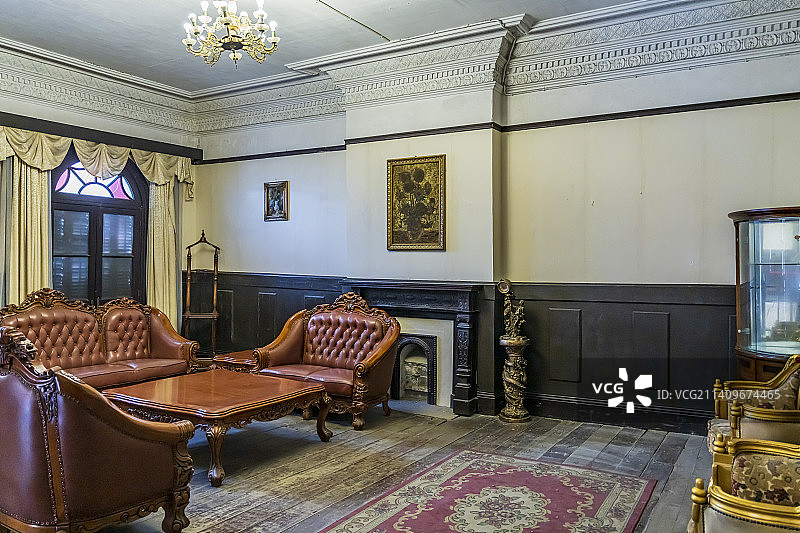 浙江湖州南浔古镇刘氏梯号西洋楼红房子建筑图片素材