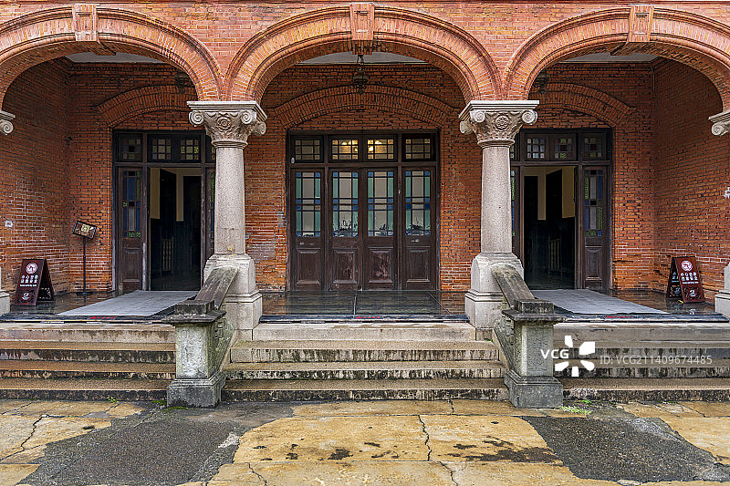 浙江湖州南浔古镇刘氏梯号西洋楼红房子建筑图片素材