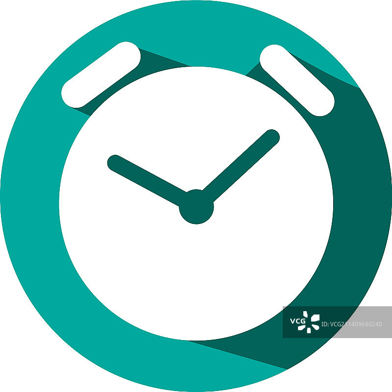 白色背景上的手机时钟图片素材