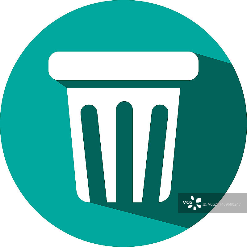 白色背景上的手机垃圾箱图片素材