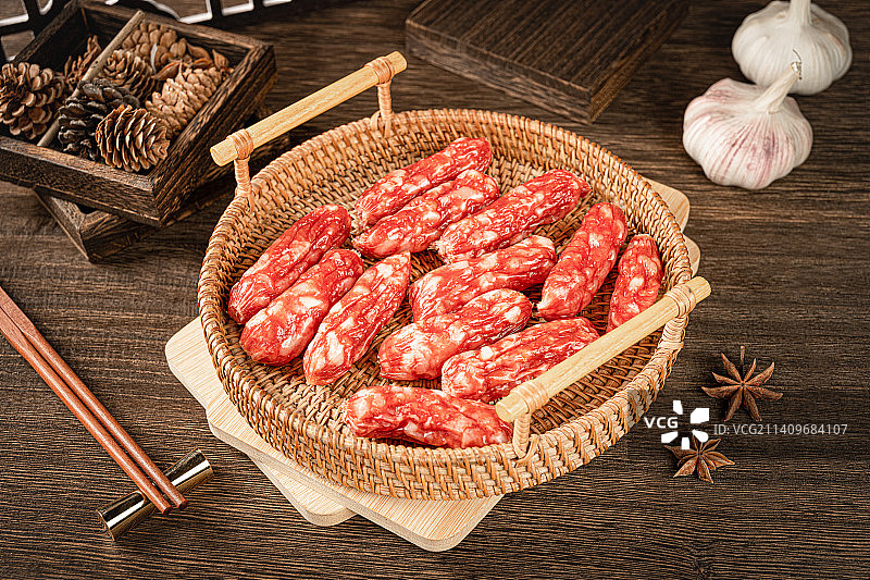 腊肠 多肉腊肠 三七肥瘦腊肠 特殊口味腊肠图片素材