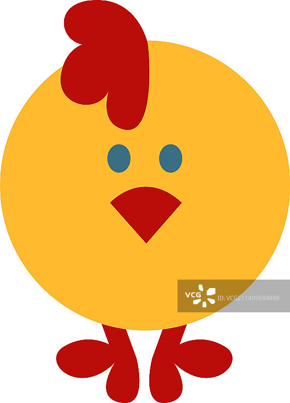 白色背景上的黄色小鸡玩具图片素材