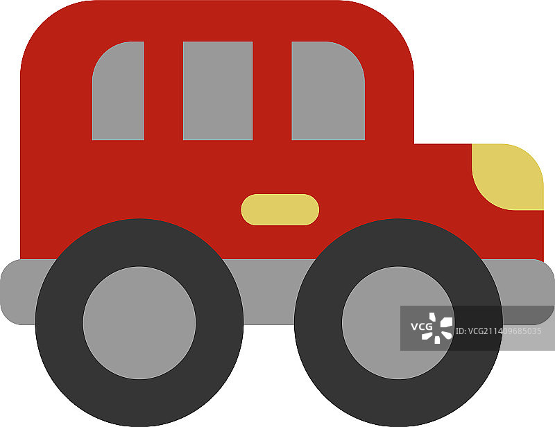 白色背景上的红色越野车图片素材