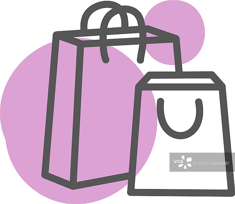 白色背景上的购物袋图片素材