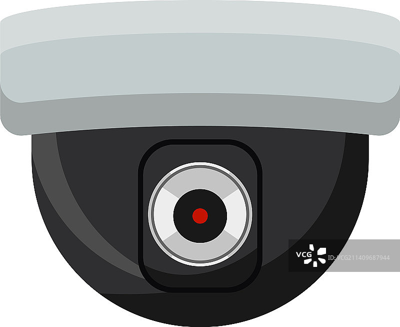 白色背景上的安全摄像头图片素材