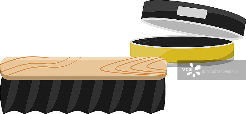 白色背景上的擦鞋图片素材